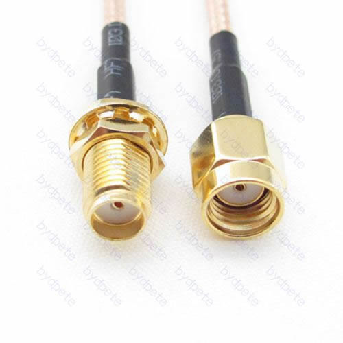 RP-SMA male to SMA female jack RG-316 RG316 cable coaxial pigtail coax kable 50ohm BYDC008SMA316 SMA-SMA-RG316