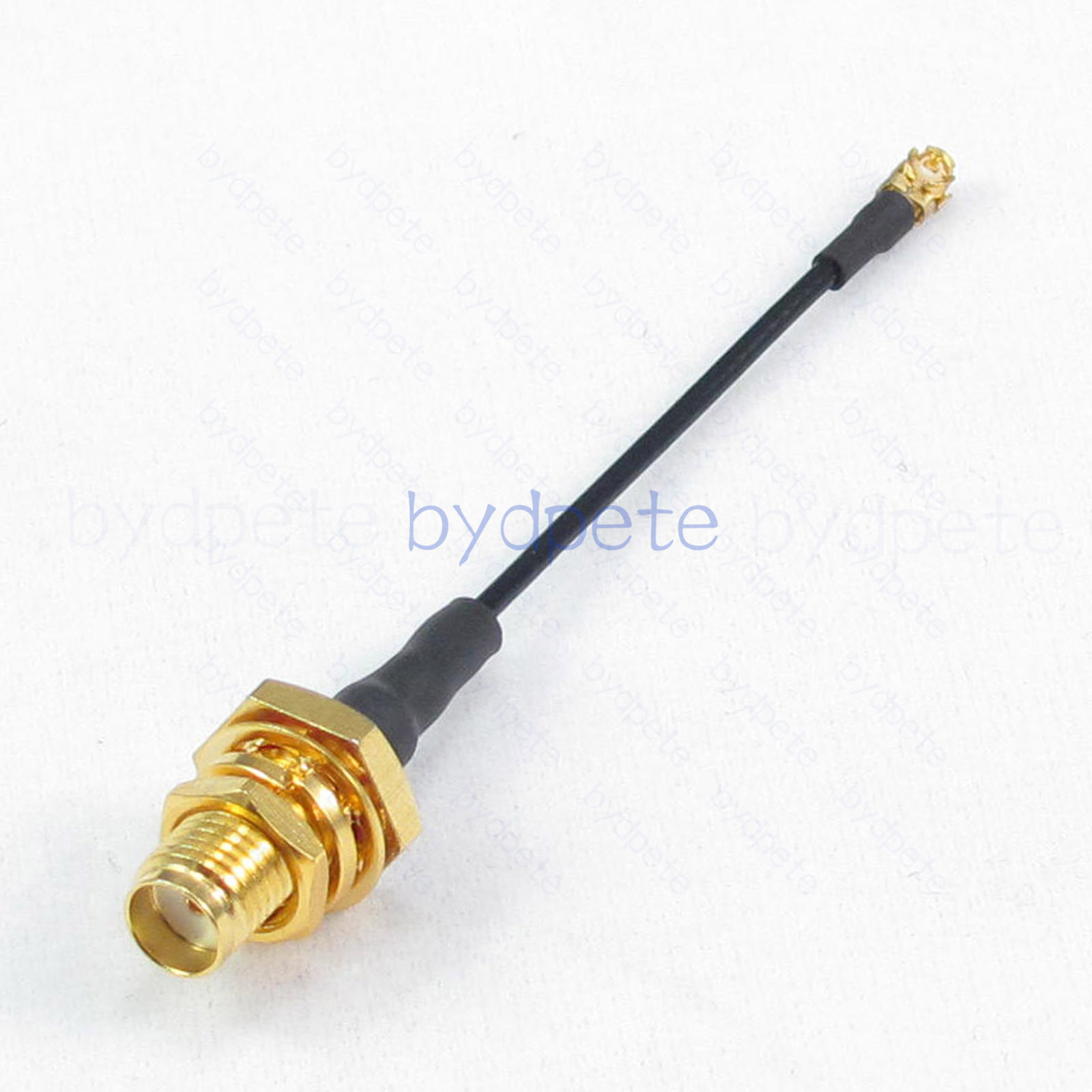 MHF SW-23 SW23 Micro RF coax to SMA female bulk head 1.37mm cable 50ohm IPX IPEX bydpete